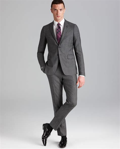 burberry london 3 button grey suit|Burberry clothing for men.